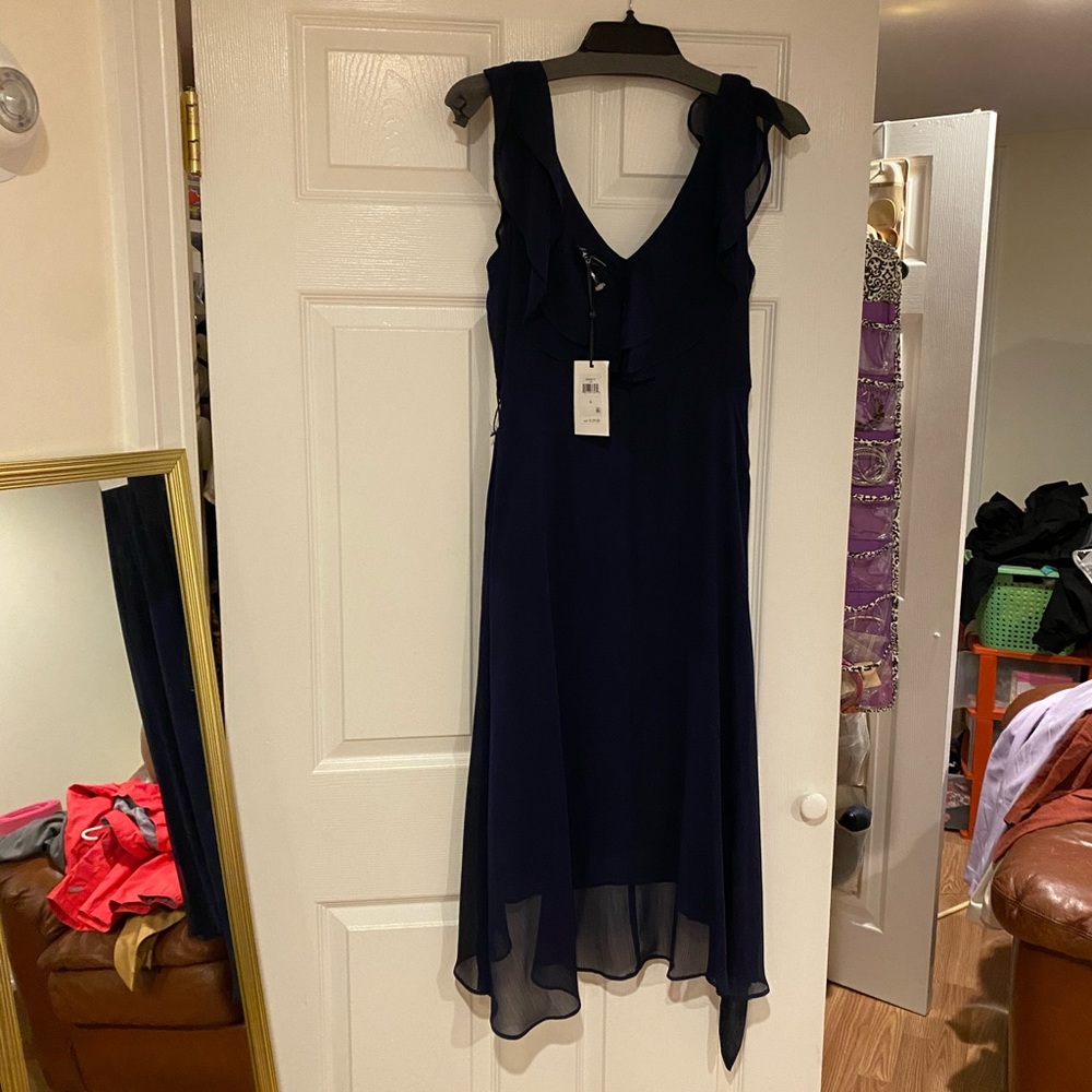 Navy chiffon DKNY dress